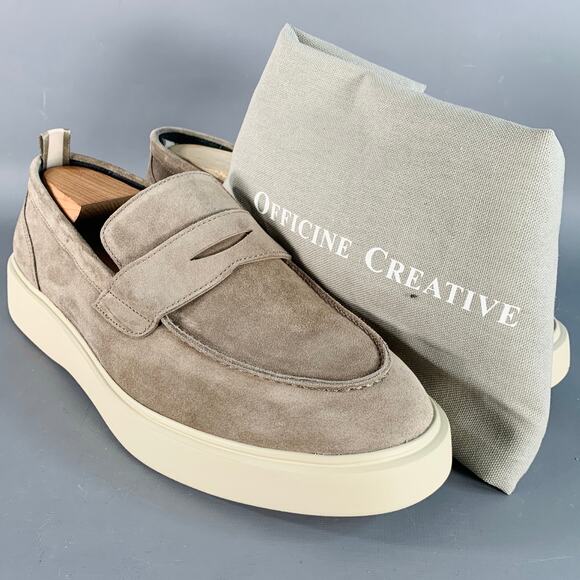 Officine Creative Gray Suede Loafers main image 9